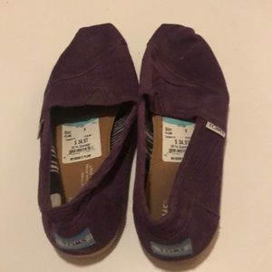 Toms suede purple canvas